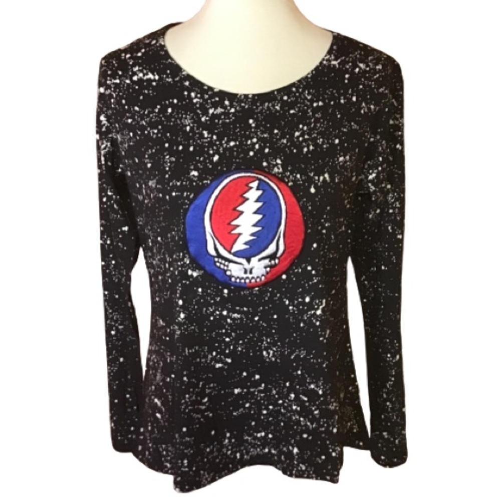 ONLY ONE Dark star embroidered steal your face shirt